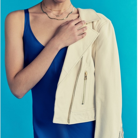 25. L’agence Kravitz Lamb Skin Leather Jacket - Picture 8 of 8